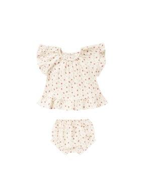 Baby Girls Dress | Butterfly Top and Bloomer - Strawberry Fields | Rylee and Cru - The Ridge Kids