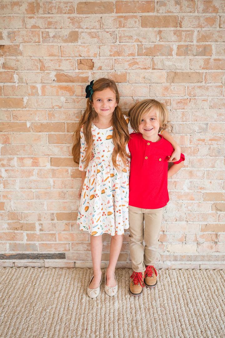 Baby Girls Dress | Emile Twirl- Turkey Time | Ollie Jay - The Ridge Kids