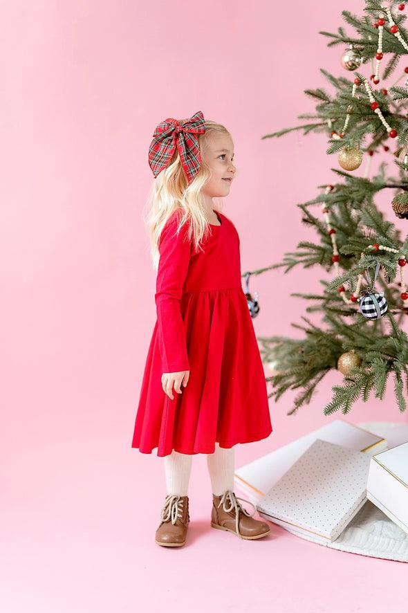 Baby Girls Dress | Gwendolyn - Scarlet | Ollie Jay - The Ridge Kids