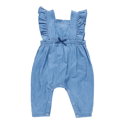 Baby Girls Romper | June - Chambray | Pink Chicken - The Ridge Kids