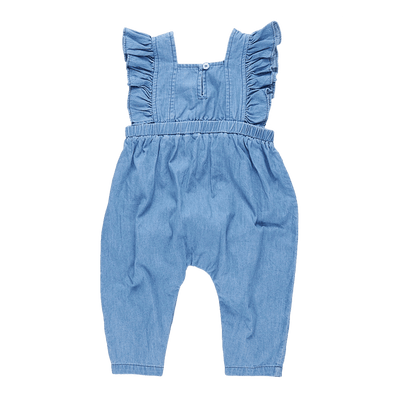 Baby Girls Romper | June - Chambray | Pink Chicken - The Ridge Kids