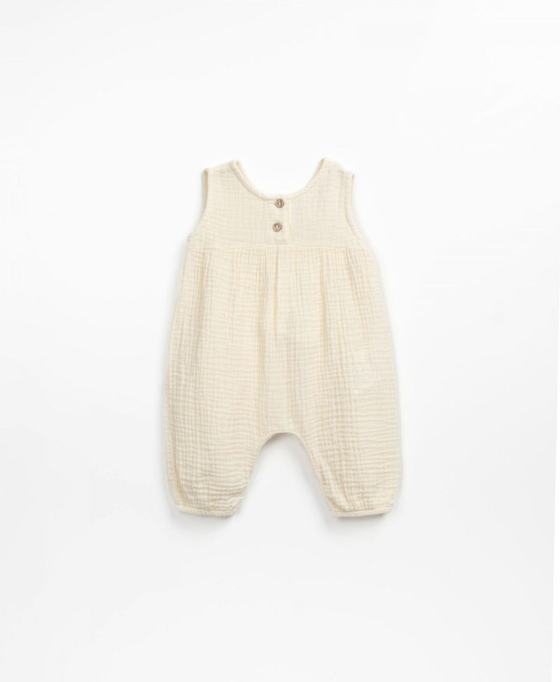 Baby Jumpsuit | Woven- Beige | Play Up - The Ridge Kids