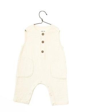 Baby Jumpsuit | Woven - Ivory | Play Up - The Ridge Kids