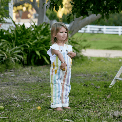 Baby Overalls | Classic Wide Stripe Dungarees - Multicolor | Dotty Dungarees - The Ridge Kids