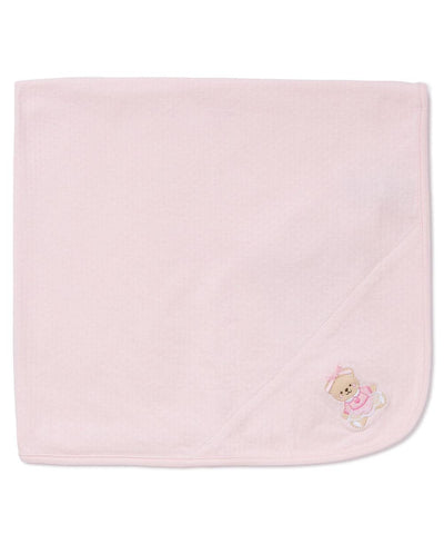 Baby Receiving Blanket | Sweet Bear- Pink | Little Me - The Ridge Kids