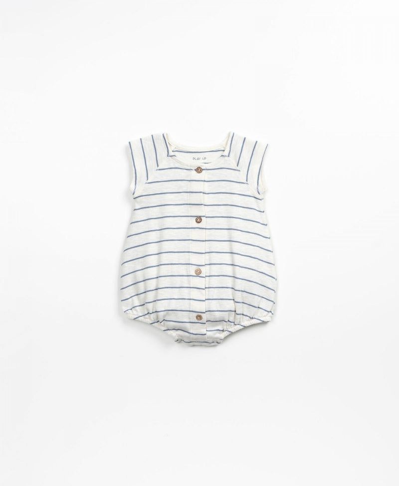 Baby Romper | Blue Stripe | Play Up - The Ridge Kids