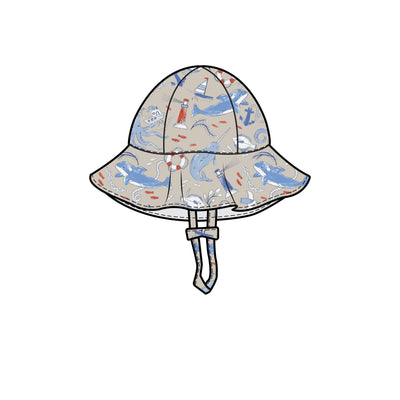 Baby Sunhat | Nautical Notebook | Angel Dear - The Ridge Kids