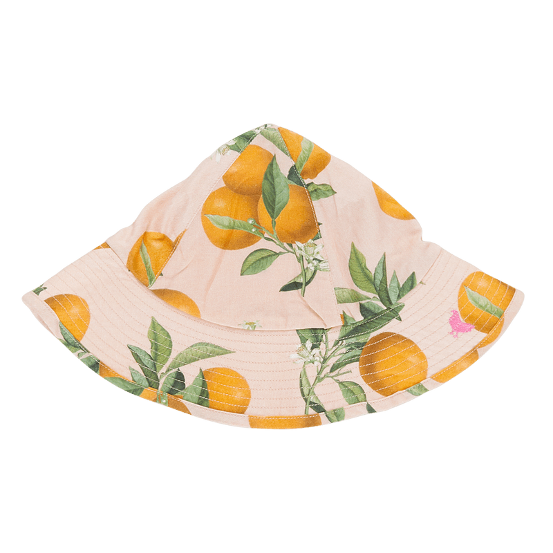 Baby Sunhat | Pink Botanical Oranges | Pink Chicken - The Ridge Kids