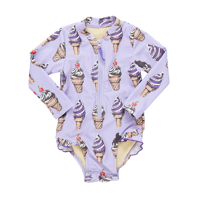 Baby Girls Swimwear | Arden Suit- Lavender Soft Serve | Pink Chicken
