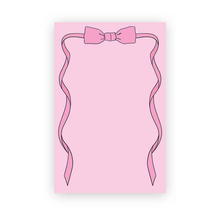 Creative Stationary | Pink Ribbon Bow Notepad | Sammy Gorin