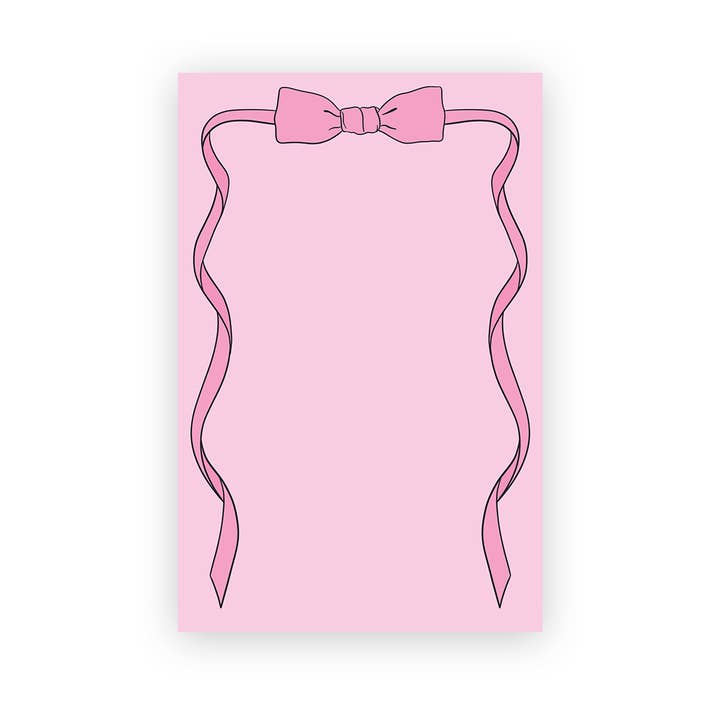 Creative Stationary | Pink Ribbon Bow Notepad | Sammy Gorin