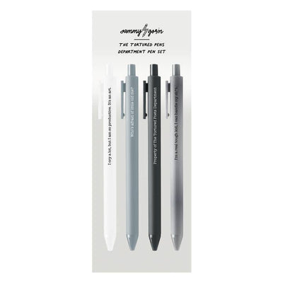 set of 4 pens in a Taylor Swift theme respective to her Tortured Poets Department album