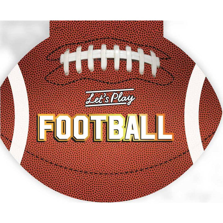 Football shaped book with a football on the front