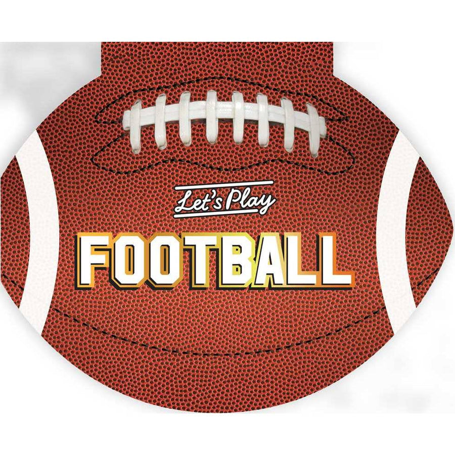 Football shaped book with a football on the front