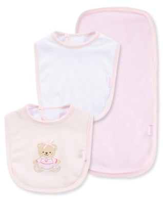 Baby Bibs | Sweet Bear - Pink | Little Me
