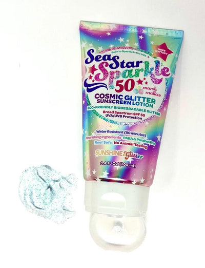 Biodegradable Glitter Sunscreen | Sea Star Sparkle Cosmic Glitter Sunscreen Lotion | Sunshine & Glitter - The Ridge Kids