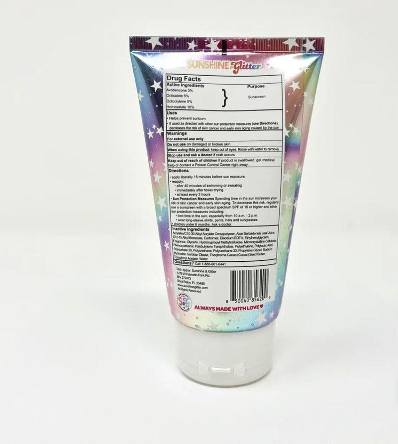 Biodegradable Glitter Sunscreen | Sea Star Sparkle Cosmic Glitter Sunscreen Lotion | Sunshine & Glitter - The Ridge Kids