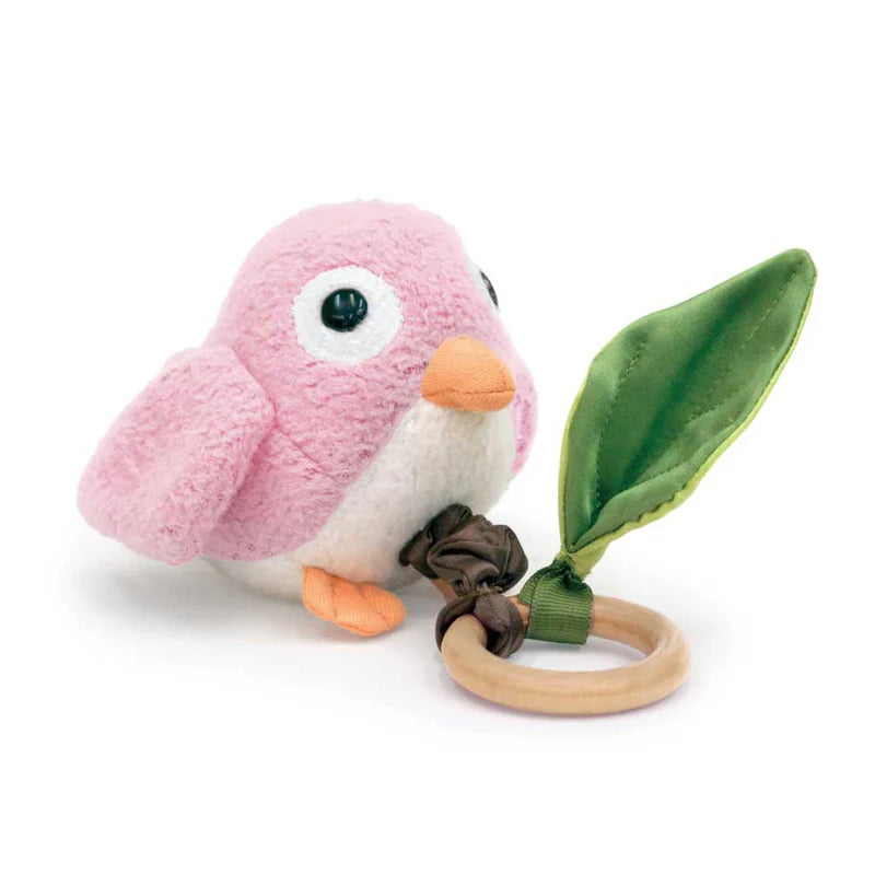 Baby Teether | Crawling Critter Teething Toy - Pink Birdy | ApplePark