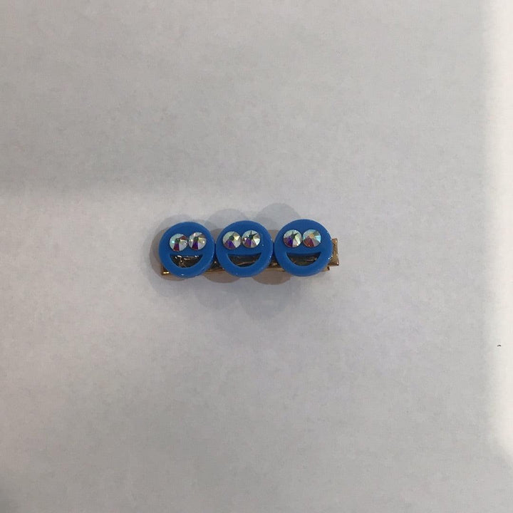Blue Smiley Alligator Clips | | Bari Lynn | - The Ridge Kids