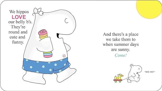 an inside page of the book featuring a rhyme about the hippons and their bellies