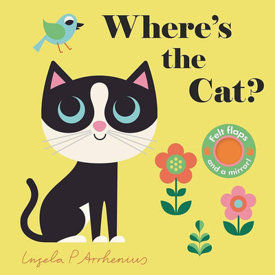 Board Book | Where's the Cat | Felt Flap and Mirror - The Ridge Kids