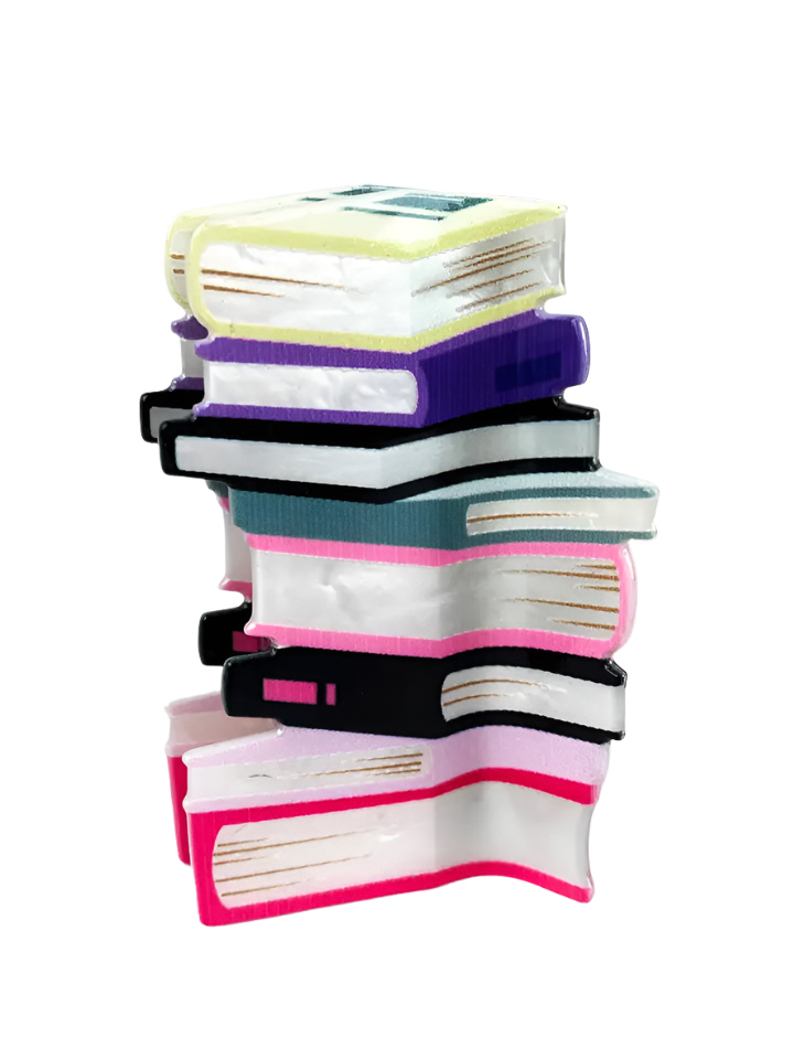 Girls Claw Clip | Stack of Books | MildStyles