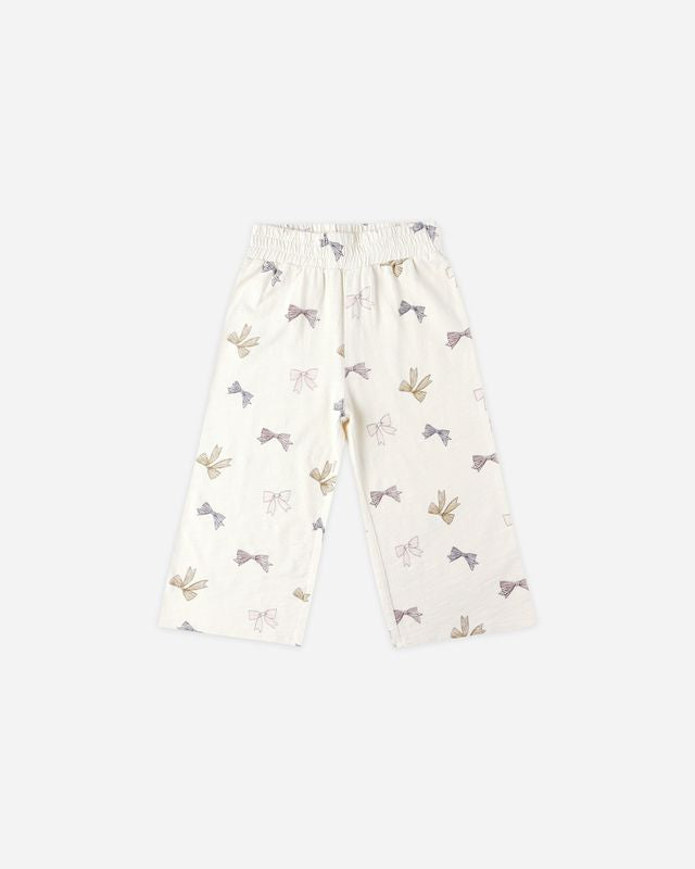 Girls Bottoms | Wide Leg Pants - Bows | Rylee and Cru