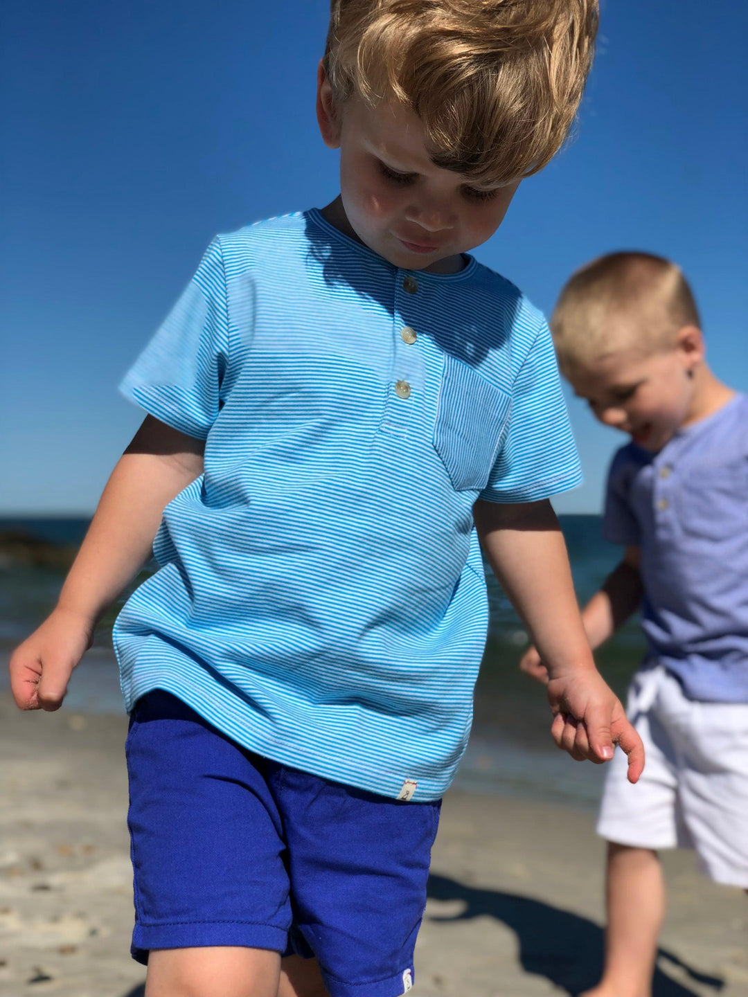 Boys Hugo Twill Shorts | Royal Blue | Me and Henry - The Ridge Kids