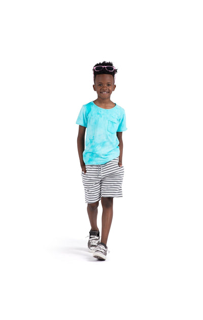 Boys Pants | Grey Stripe Terry Camp Short | Appaman - The Ridge Kids