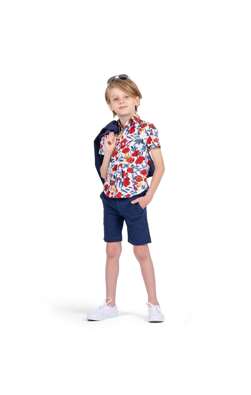 Boys Pants | Trouser Short in Dark Navy | Appaman - The Ridge Kids