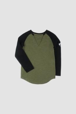 Boys Shirt | Baseball Tee - Olive | Appaman - The Ridge Kids