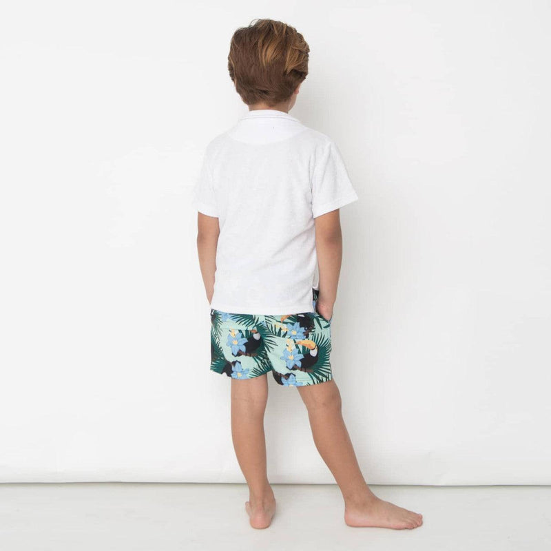 Boys Swimwear | Terry: Polo- White | Shade Critters - The Ridge Kids