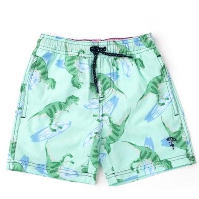 Boys Swimwear | Trunks- Surfin Dinos- Mint | Shade Critters - The Ridge Kids