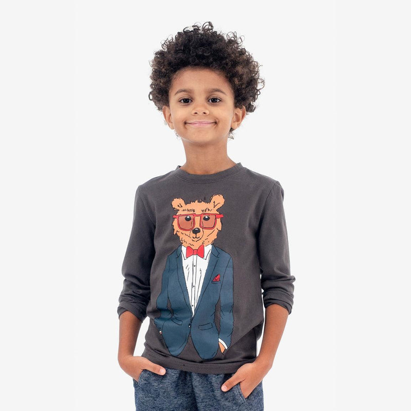 Boys Top | Mr. Bear Long Sleeve Graphic Tee | Appaman - The Ridge Kids