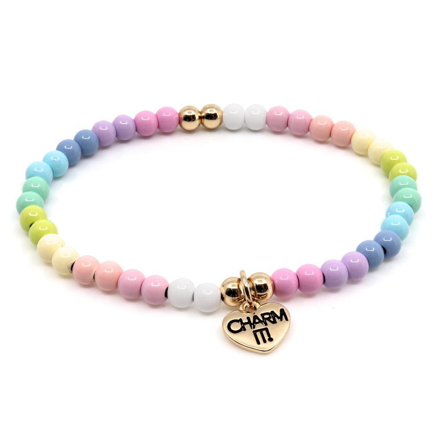 Bracelet |4mm Pastel Stretch Bead Bracelet | Charm It! - The Ridge Kids