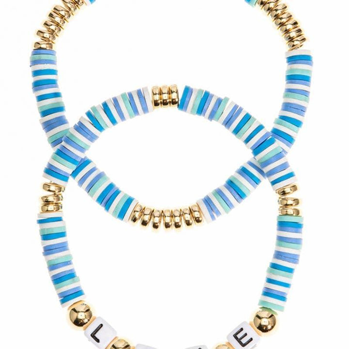 Bracelets | 2 Piece LOVE Rubber Bead Layered Bracelets | Fashion City - The Ridge Kids