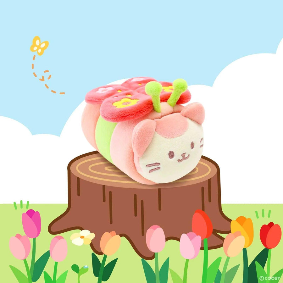 plush kitty, small dressed as a butterfly. Butterfly outfit is detachable