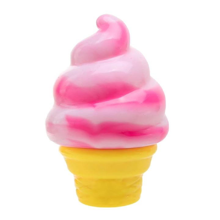 Pink ice cream cone toy on a white background