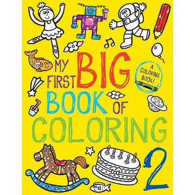 Big coloring book filled with drawings larger for children to color. 