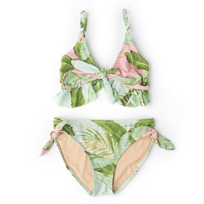 Tween Swimwear | Ruffle Bikini: Shimmer Cabana Palms | Shade critters