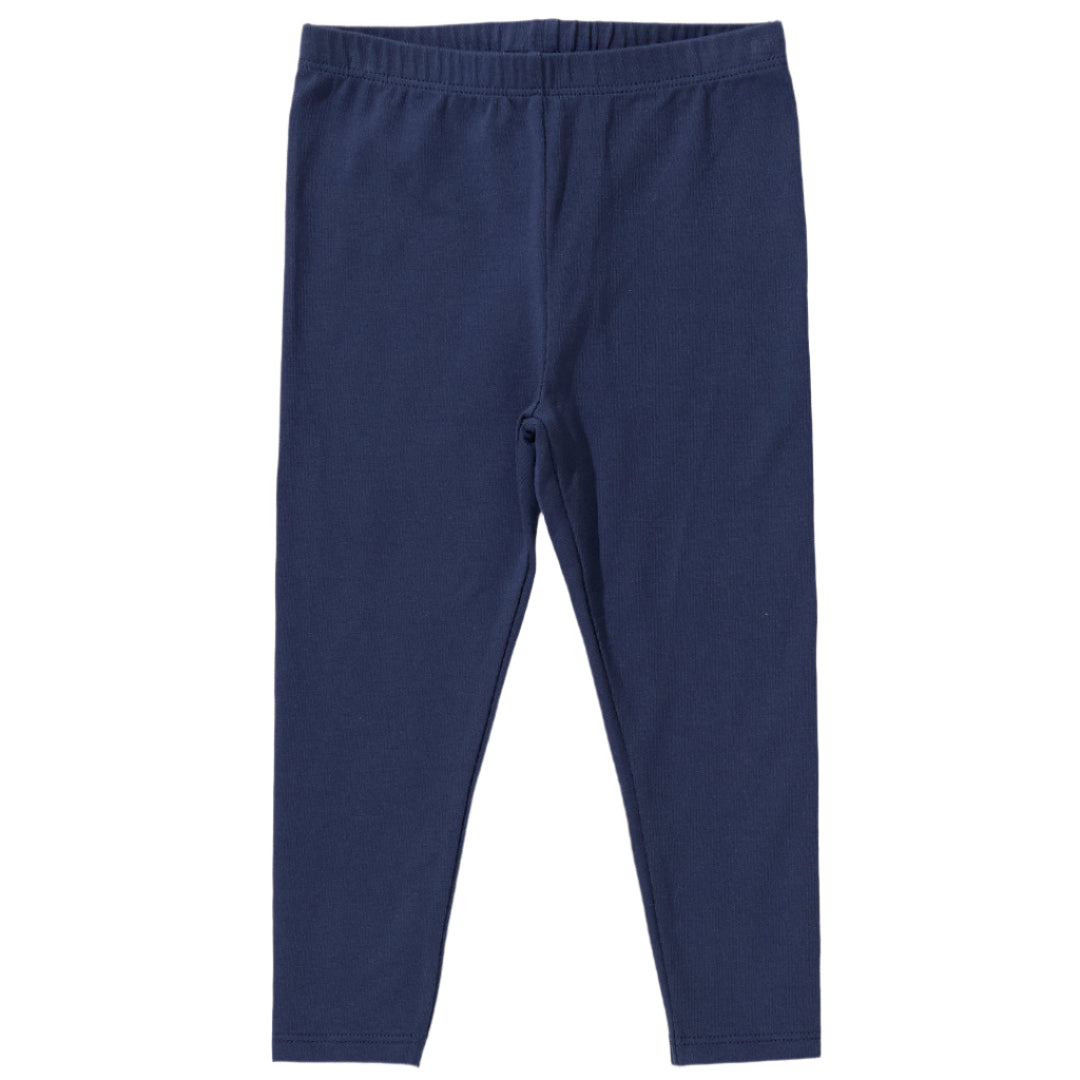 Pink Chicken Cartwheel legging in navy.