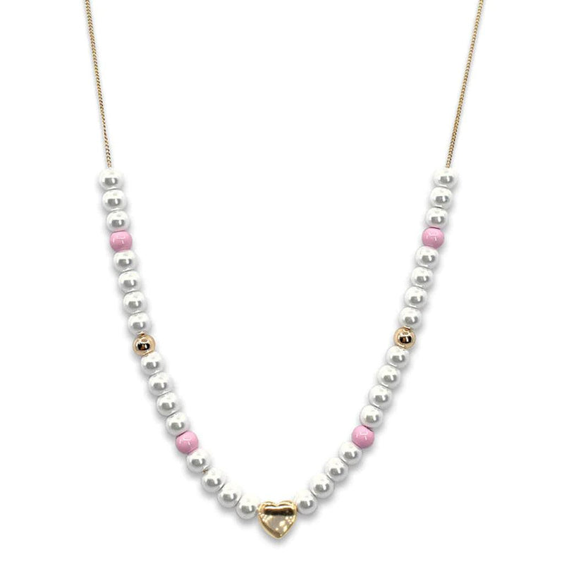 Charm It | Gold Pearl Bead Necklace - The Ridge Kids