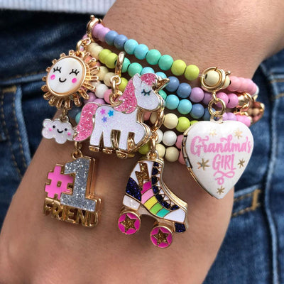 Charms | Gold Glitter Unicorn Charm | Charm It! - The Ridge Kids