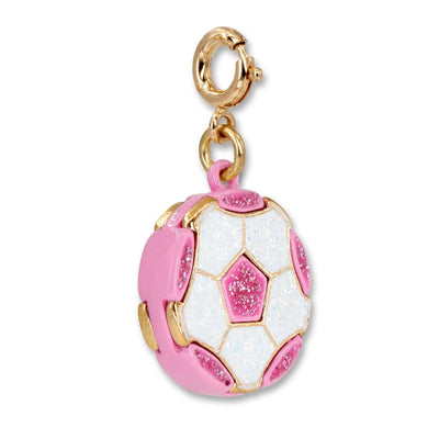 Charms |Gold Glitter Soccer Ball Charm| Charm It! - The Ridge Kids