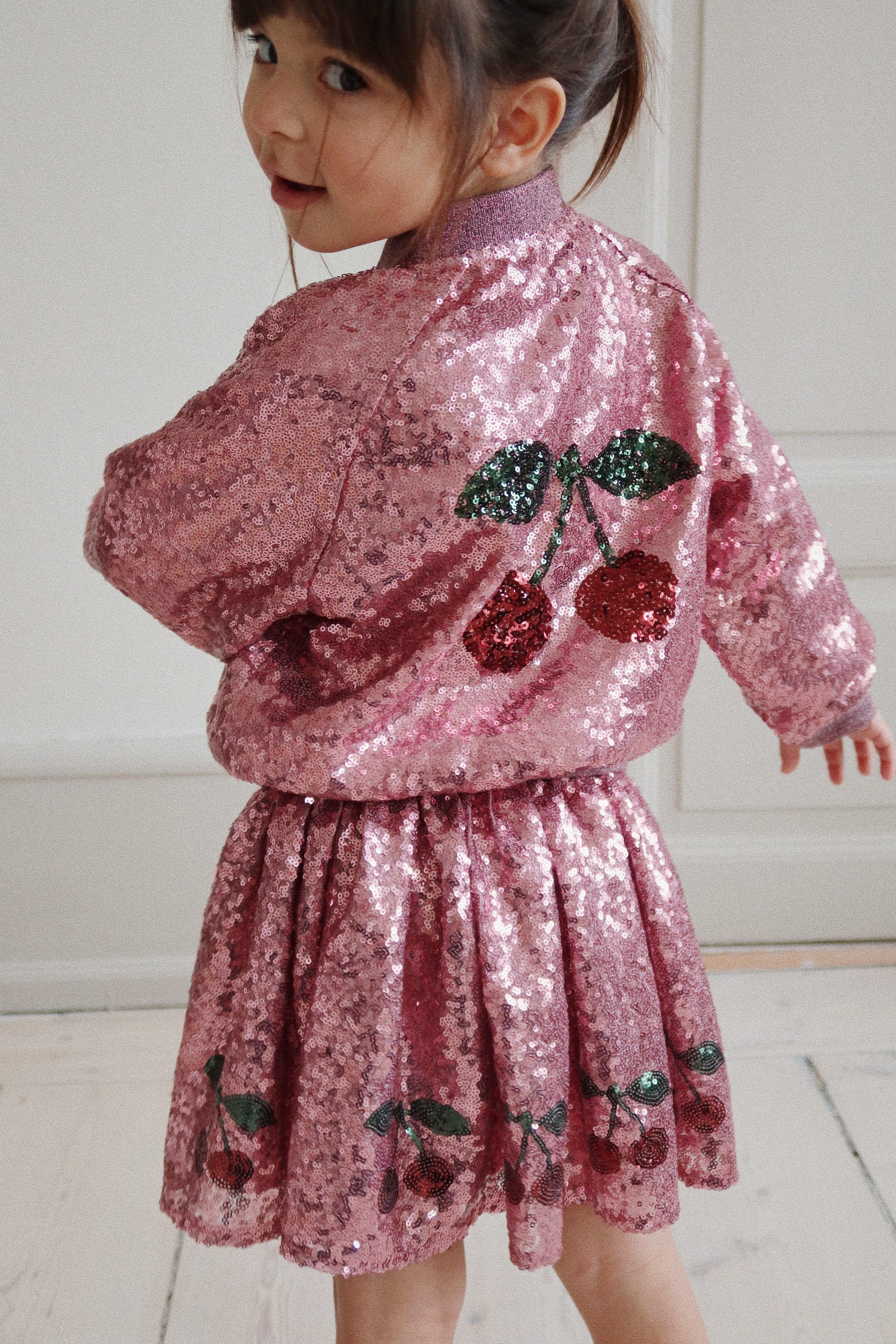 Girls Separates | Starla Sequin Jacket - Cherries | Konges Slojd