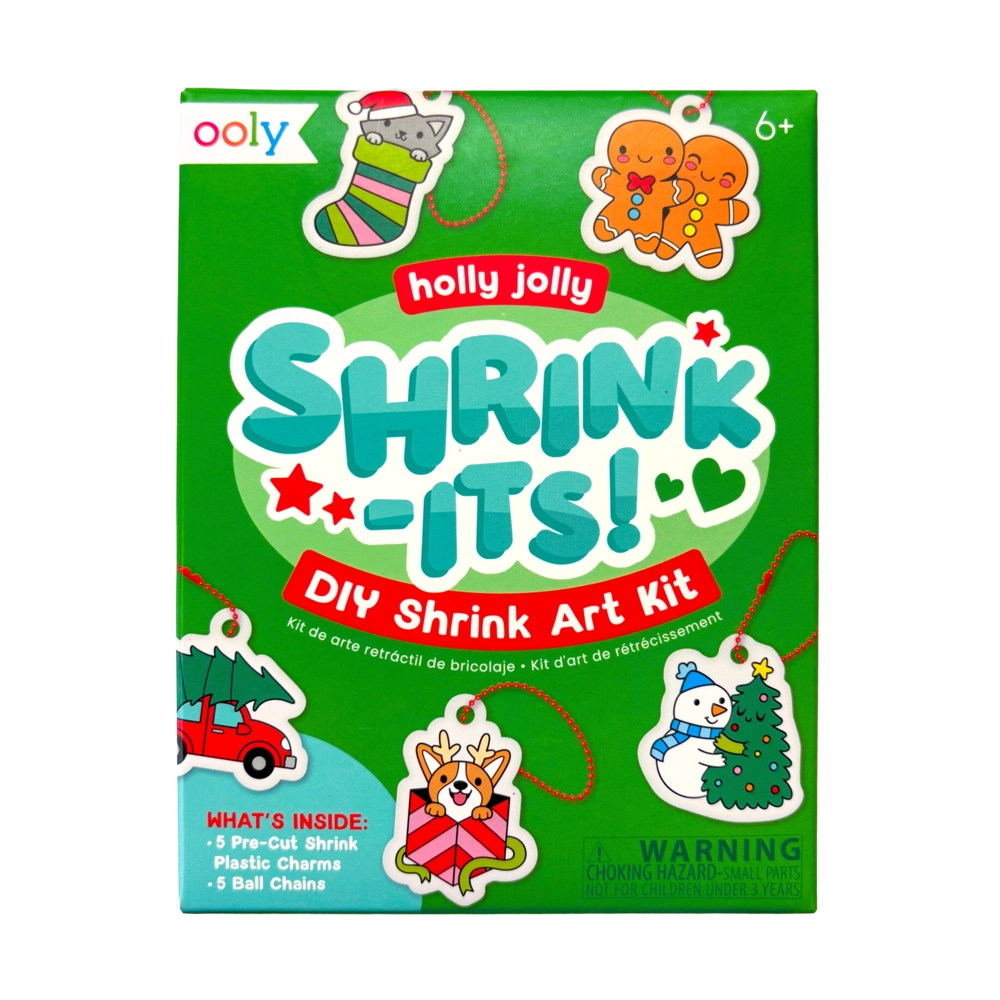 Arts and Crafts | Mini Shrink-Its! DIY Shrink Art Kit - Holly Jolly | OOLY