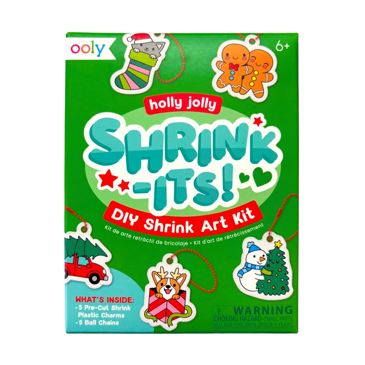 Arts and Crafts | Mini Shrink-Its! DIY Shrink Art Kit - Holly Jolly | OOLY