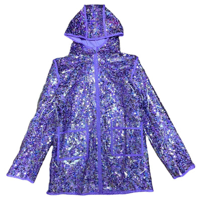 Girls Jackets | Raincoat: Sequin Magic - Purple | Lola and The Boys