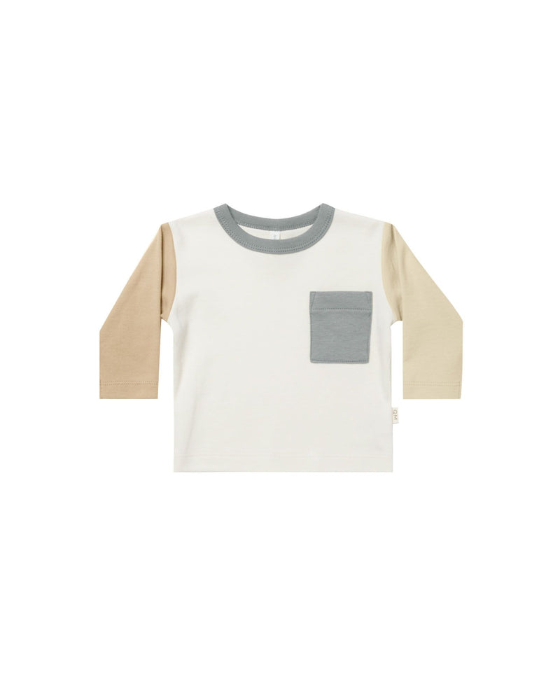 Baby Boy Shirt | Long Sleeve - Color Block | Quincy Mae