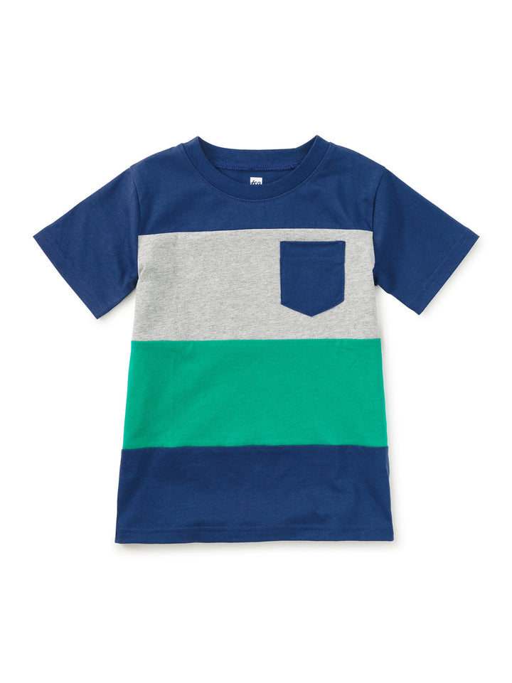 Boys Tops | Colorblock Tee - Navy Blue | Tea Collection